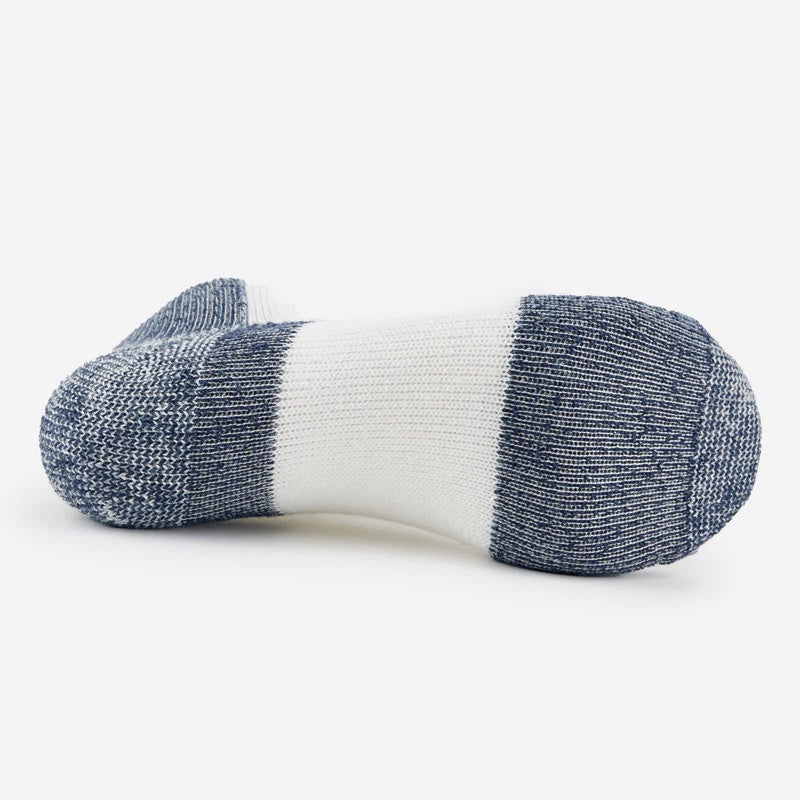 Thorlos Mens Jmm Max Cushion Low Cut Running Socks, White/Navy, Large US - Image 5